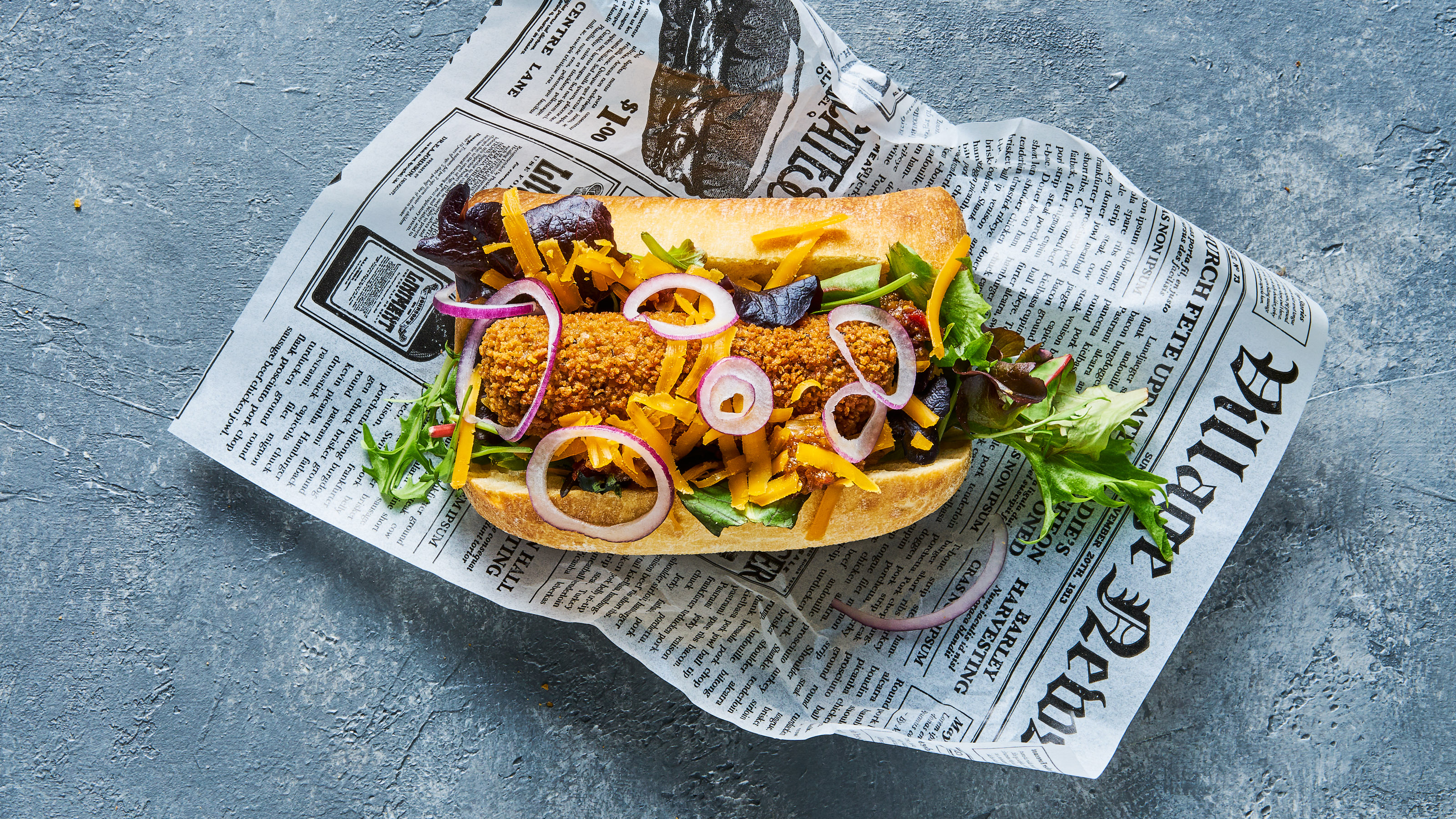 Ciabatta met Vegetarische kroket del Mundo
