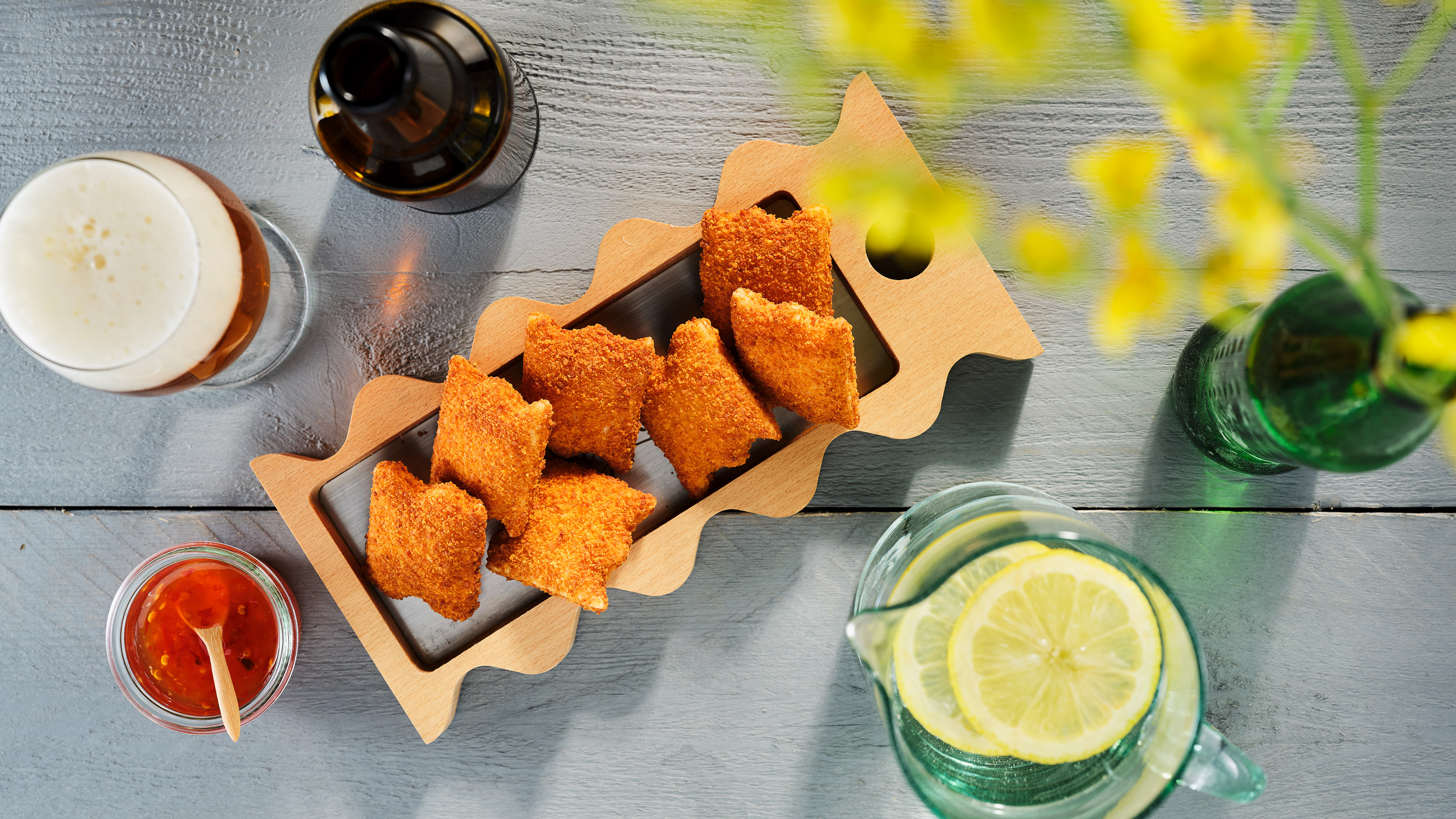 mini souflesse beerpairing met borrelsnacks