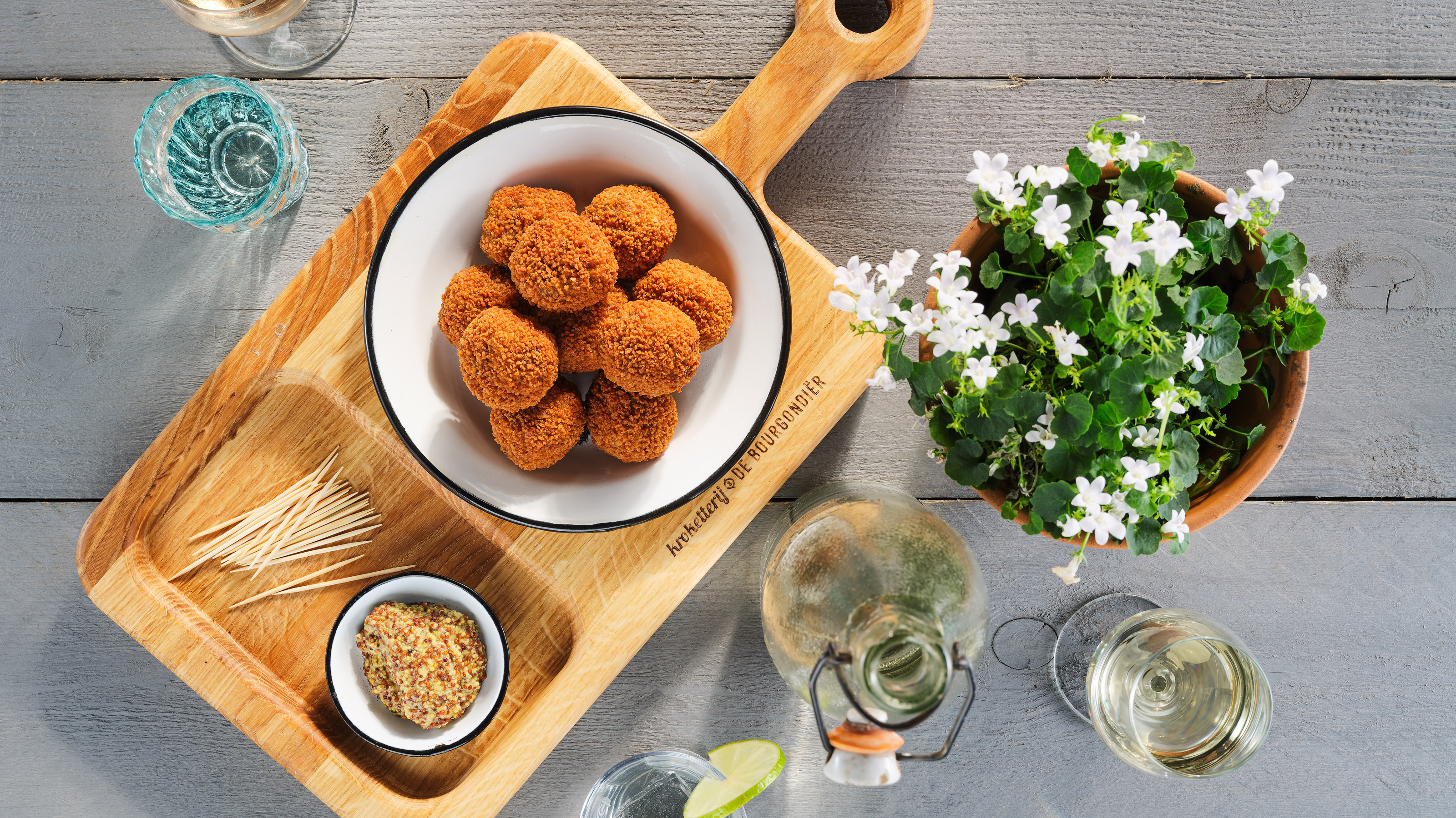 de borrelkaart tip voor een topterras