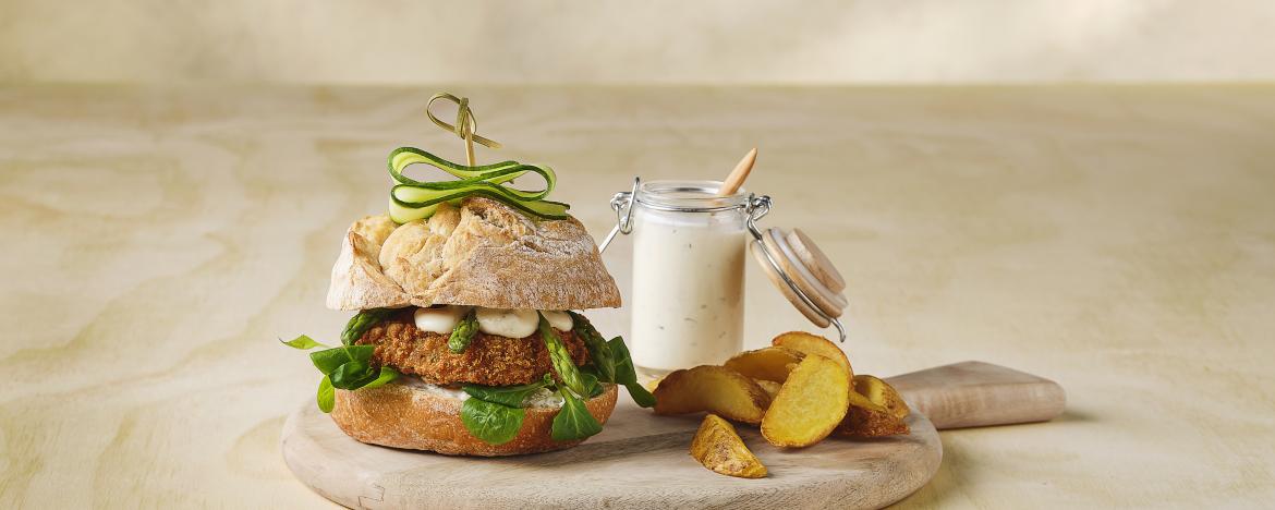 Vegetarian Crispy Chick'n Burger