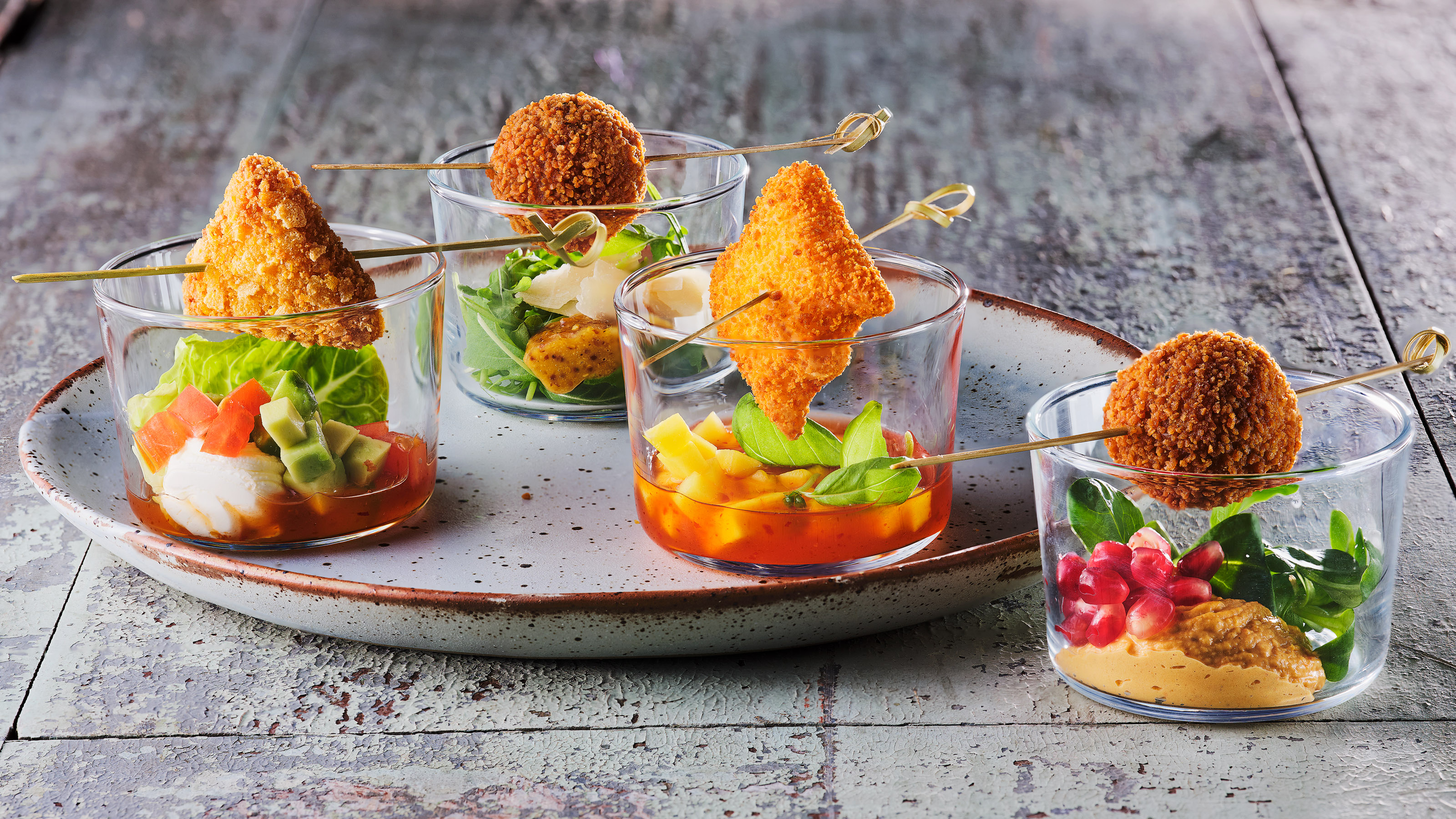 Wereldse snack glaasjes