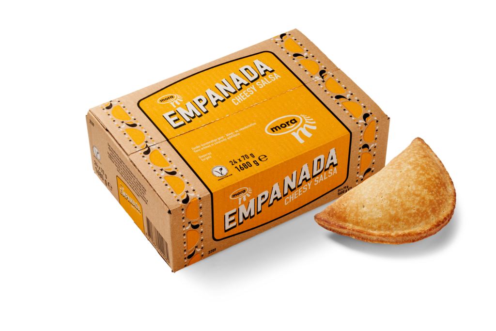 Empanada cheesy salsa
