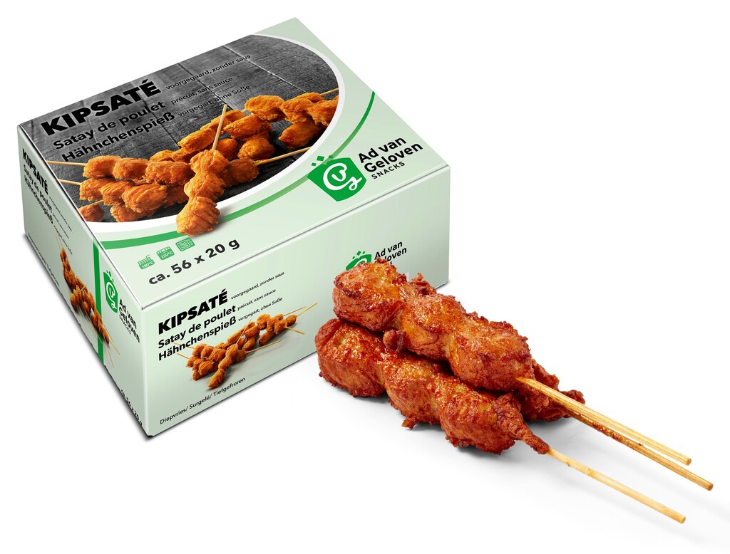 Kipsaté, voorgegaard, zonder saus