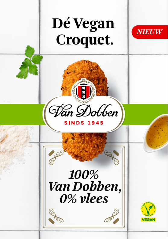 Van Dobben A5 Toonbankdisplay De Vegan Croquet