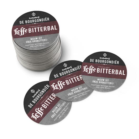 Bierviltjes Leffe bitterbal