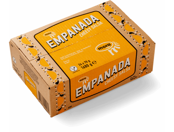 In verpakking Empanada cheesy salsa