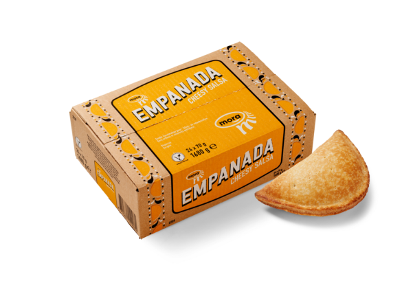Uit verpakking Empanada cheesy salsa
