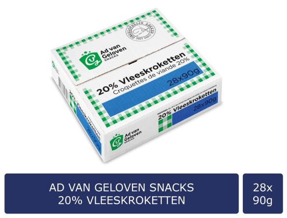In verpakking 20% Vleeskroketten
