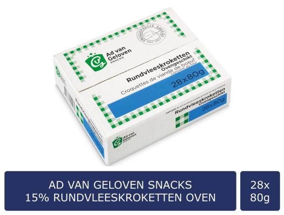 In verpakking Rundvleeskroketten Oven