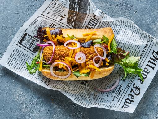 Ciabatta met Vegetarische kroket del Mundo 