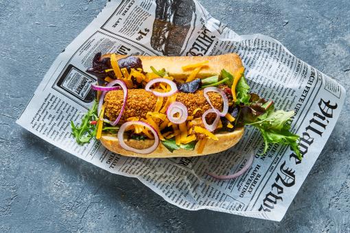 Ciabatta met Vegetarische kroket del Mundo